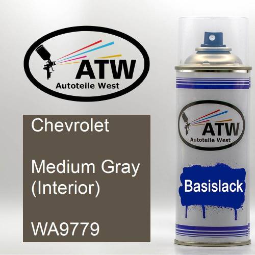 Chevrolet, Medium Gray (Interior), WA9779: 400ml Sprühdose, von ATW Autoteile West.